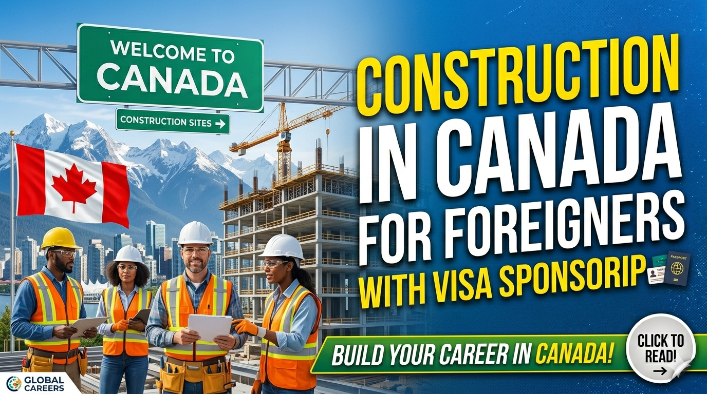 Construction Jobs in Canada for Foreigners With Visa Sponsorship